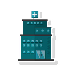 Hospital building icon. Medical and health care theme. Isolated design. Vector illustration