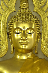 The face of the golden Buddha