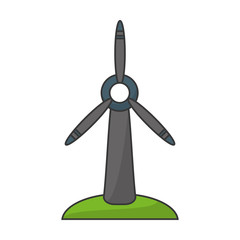 Naklejka na ściany i meble Windmill power icon. Ecology renewable and conservation theme. Isolated design. Vector illustration