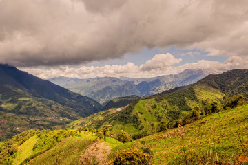 Naklejka na ściany i meble Andes Mountains In Rural Ecuador