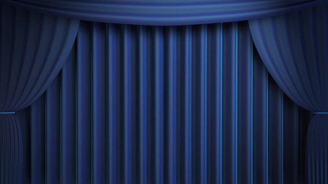 Blue Curtain Transition 3d Animation: A transition that includes a corresponding matte clip at the end for your footage.