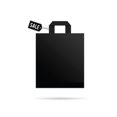bag shopping sale icon illustration in black