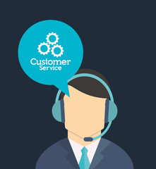 customer service worker related icons image vector illustration