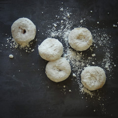 Donuts with Powdered Sugar