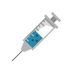 Injection icon. Medical health care and hospital theme. Isolated design. Vector illustration