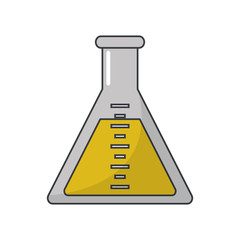 Flask with substance  icon. laboratoy science and chemistry theme. Isolated design. Vector illustration