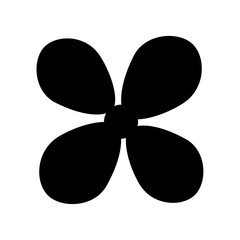 beautiful flower cute monochrome icon vector illustration design