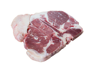 t-bone steak isolated on white background