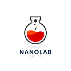 Nano lab logo template - 122918176