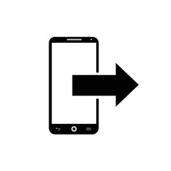 Smartphone sending data icon vector