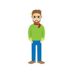 Character of designer , style cartoon ,vector 