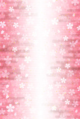 桜　和紙　年賀状　背景