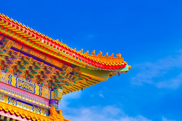 Chinese temple roof.