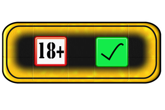 Web Button f&uuml;r Altersbeschr&auml;nkung 18+