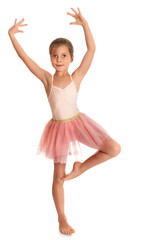 Naklejka premium Cute little gymnast