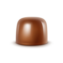 Vector Realistic Milk Chocolate Candy Isolated on White Background
