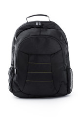 Naklejka premium Black Backpack on white background