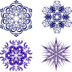 Beautiful christmas snowflakes. Complete set from 4 things. 5