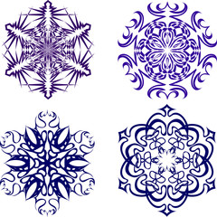 Beautiful christmas snowflakes. Complete set from 4 things. 6