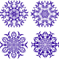 Beautiful christmas snowflakes. Complete set from 4 things. 8