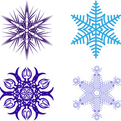 Beautiful christmas snowflakes. Complete set from 4 things. 9