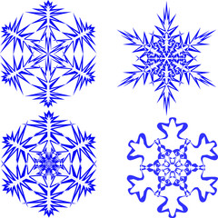 Beautiful christmas snowflakes. Complete set from 4 things. 10