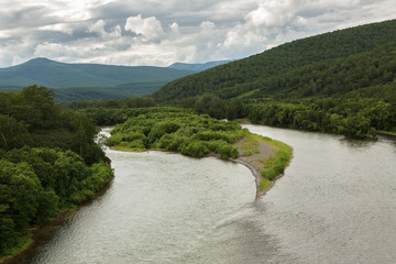 River Zhupanova. Kronotsky Nature Reserve on Kamchatka Peninsula.