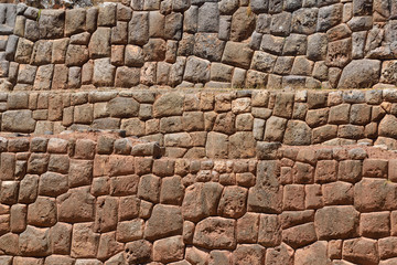 Inca wall in the village Chinchero, Peru