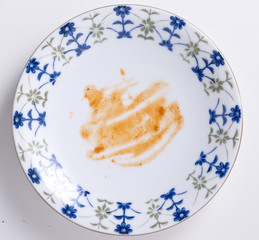 dirty and empty dishes