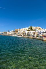 Fototapeta na wymiar Naxos port. Panoramic view of one of the most beautiful islands