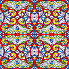 Naklejka premium Ornamental Tribal Seamless pattern.