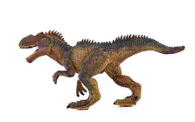 Fototapeta premium green tyrannosaurus on white background