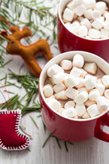 cocoa with white marshmallow