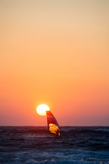 Sonnenuntergang Windsurfen