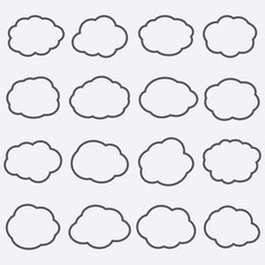 Vector cloud icons set