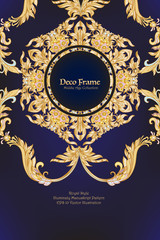 Medieval floral royal pattern with space for text.