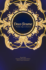 Medieval floral royal pattern with space for text.