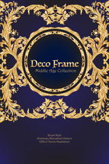 Medieval floral royal pattern with space for text.