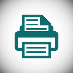 print icon stock vector illustration flat design