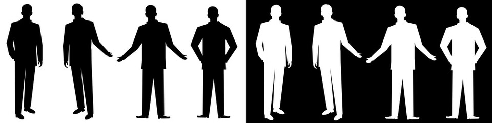 Businessman vector icon set.illustration Vector EPS 10.