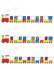 maths game for children : counting learning / educational cartoons train with numbers 
