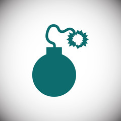 Obraz premium bomb icon stock vector illustration flat design