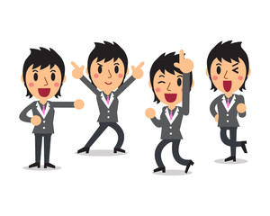 Businesswoman character poses set