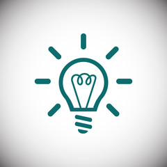 bulb icon stock vector illustration flat design