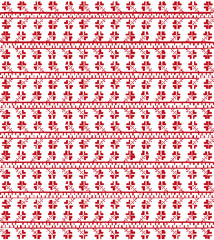 Ethnic National Ornament. Vintage Nordic Ornament. Retro Geometric Embroidery Swatch. Digital background vector illustration.