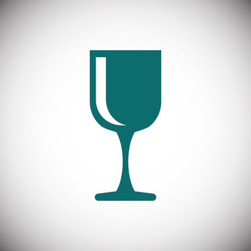 wineglass icon stock vector illustration flat design
