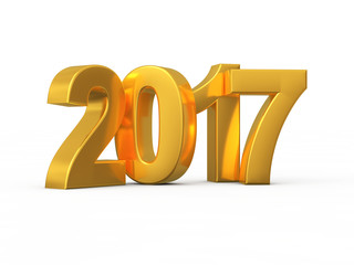New year 2017 3d render