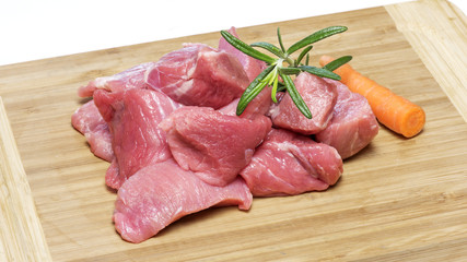 émincé de viande cru