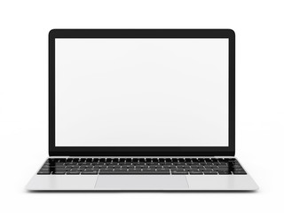 Laptop isolated. 3d rendering.