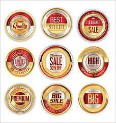 Golden labels retro vintage collection 